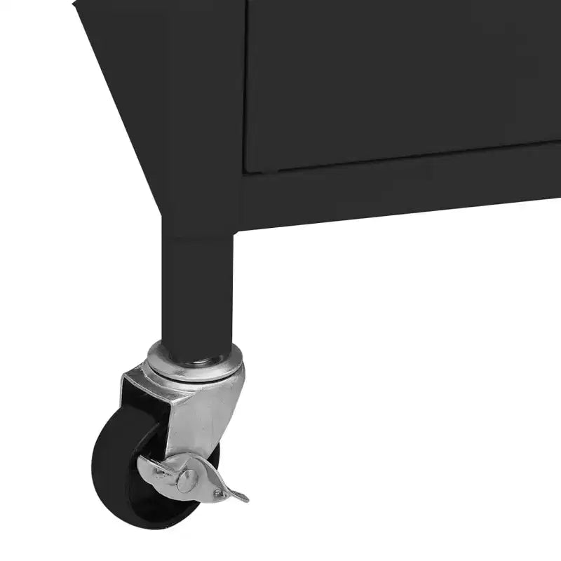 CLIHOME Armadietto portaoggetti resistente, armadietto portadocumenti autoportante con ruote per ufficio domestico, stile industriale