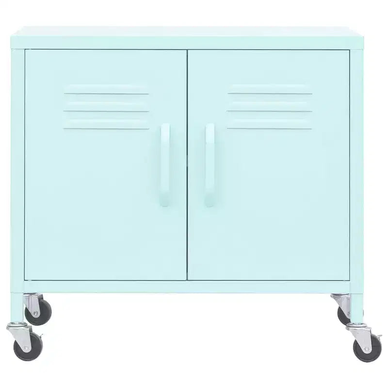 CLIHOME Armadietto portaoggetti resistente, armadietto portadocumenti autoportante con ruote per ufficio domestico, stile industriale