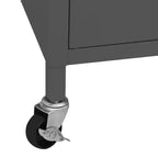 CLIHOME Armadietto portaoggetti resistente, armadietto portadocumenti autoportante con ruote per ufficio domestico, stile industriale