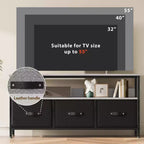 Mobile TV, mobile TV per TV da 50 pollici, mobile TV per camera da letto con cassetti e ripiani, console multimediale