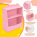 Libreria per bambini GustoWave, scaffale portaoggetti a 3 livelli in legno, armadietto portaoggetti in legno, armadietto portaoggetti da 24 litri, adatto per la camera dei bambini, la sala giochi, il corridoio