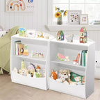 Libreria per bambini GustoWave, scaffale portaoggetti a 3 livelli in legno, armadietto portaoggetti in legno, armadietto portaoggetti da 24 litri, adatto per la camera dei bambini, la sala giochi, il corridoio