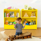 Libreria per bambini GustoWave, scaffale portaoggetti a 3 livelli in legno, armadietto portaoggetti in legno, armadietto portaoggetti da 24 litri, adatto per la camera dei bambini, la sala giochi, il corridoio