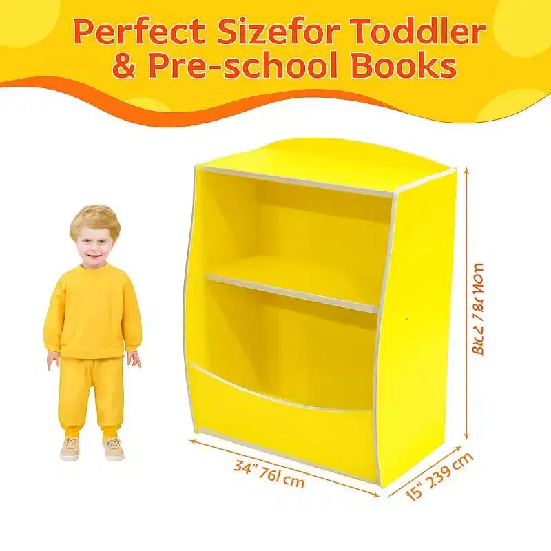 Libreria per bambini GustoWave, scaffale portaoggetti a 3 livelli in legno, armadietto portaoggetti in legno, armadietto portaoggetti da 24 litri, adatto per la camera dei bambini, la sala giochi, il corridoio