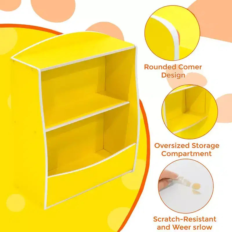 Libreria per bambini GustoWave, scaffale portaoggetti a 3 livelli in legno, armadietto portaoggetti in legno, armadietto portaoggetti da 24 litri, adatto per la camera dei bambini, la sala giochi, il corridoio