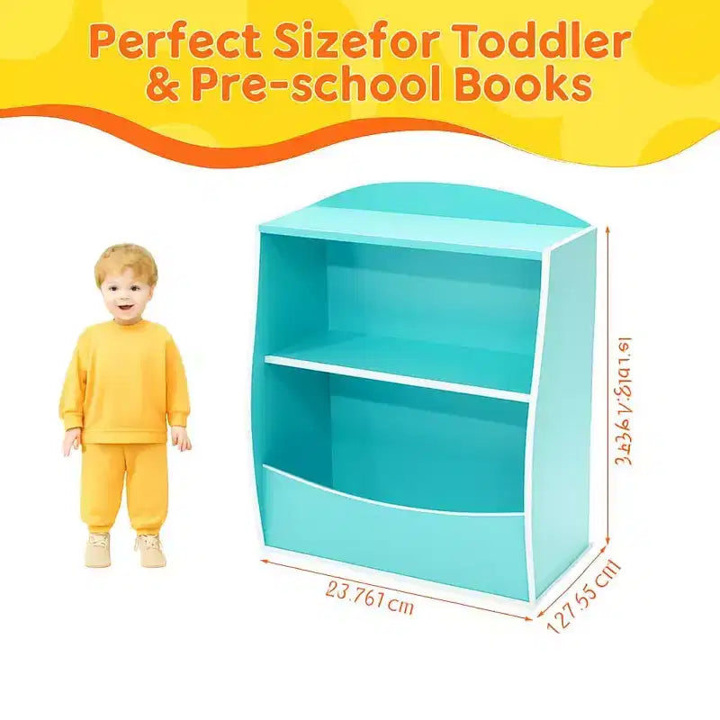 Libreria per bambini GustoWave, scaffale portaoggetti a 3 livelli in legno, armadietto portaoggetti in legno, armadietto portaoggetti da 24 litri, adatto per la camera dei bambini, la sala giochi, il corridoio