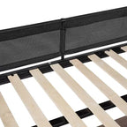 Bellemave Letto a soppalco in metallo di dimensioni complete con scrivania / Robusta struttura letto in metallo / Doghe in legno senza rumore / Ringhiera in Textilene confortevole Adatto per adolescenti