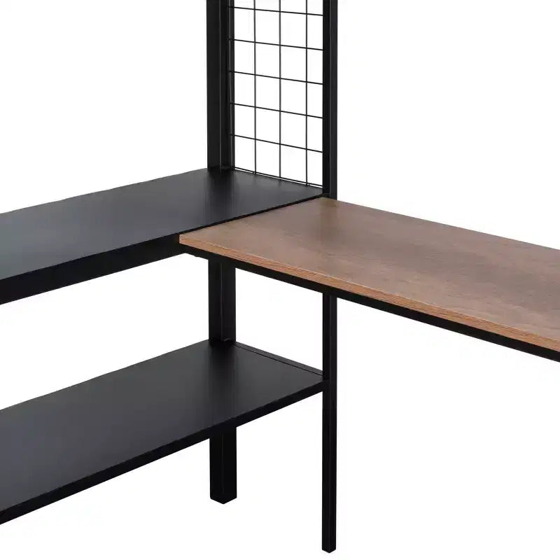Bellemave Letto a soppalco in metallo di dimensioni complete con scrivania / Robusta struttura letto in metallo / Doghe in legno senza rumore / Ringhiera in Textilene confortevole Adatto per adolescenti