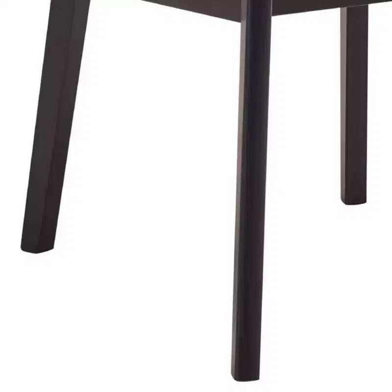 Royal Hampton Set di 2 sedie da pranzo laterali da 22 pollici, ergonomiche, in tessuto marrone, nere