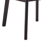 Royal Hampton Set di 2 sedie da pranzo laterali da 22 pollici, ergonomiche, in tessuto marrone, nere