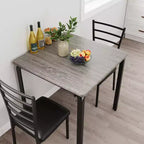 COZONY Set Tavolo da Pranzo da 3 Pezzi per 2 con Sedie Imbottite, Tavolo da Cucina Quadrato e Set di Sedie per Piccoli Spazi e Angolo Colazione