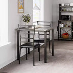 COZONY Set Tavolo da Pranzo da 3 Pezzi per 2 con Sedie Imbottite, Tavolo da Cucina Quadrato e Set di Sedie per Piccoli Spazi e Angolo Colazione