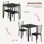 COZONY Set Tavolo da Pranzo da 3 Pezzi per 2 con Sedie Imbottite, Tavolo da Cucina Quadrato e Set di Sedie per Piccoli Spazi e Angolo Colazione