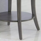 Tavolino rotondo Okak Elegent con gambe ad arco, tavolino con ripiano portaoggetti e piano spesso, tavolino piccolo per soggiorno, camera da letto