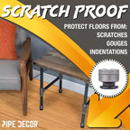 Piedini di livellamento Pipe Decor per gambe a tubi (confezione da 4)