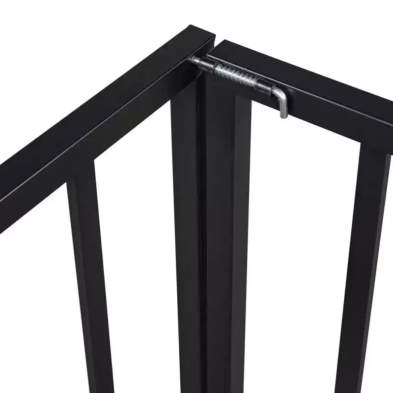 Struttura Letto a Terra per Bambini, Letto Montessori in Metallo con Sbarre e Porta, Struttura Letto a Terra con Sponde a Forma di Recinzione