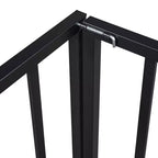 Struttura Letto a Terra per Bambini, Letto Montessori in Metallo con Sbarre e Porta, Struttura Letto a Terra con Sponde a Forma di Recinzione