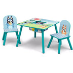 Tavolo per bambini Bluey di Delta Children e 2 sedie con contenitore