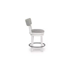 Signature Design by Ashley Robbinsdale Sgabello da bar imbottito girevole, set da 2, bianco anticato
