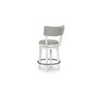 Signature Design by Ashley Robbinsdale Sgabello da bar imbottito girevole, set da 2, bianco anticato