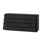 Cassettiera Moderna a 8 Cassetti Famapy con Illuminazione Base a LED, Finitura Lucida e Versatilità Multi-Stanza, Cassettiera, Elegante Organizzatore per la Casa
