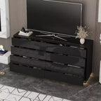 Cassettiera Moderna a 8 Cassetti Famapy con Illuminazione Base a LED, Finitura Lucida e Versatilità Multi-Stanza, Cassettiera, Elegante Organizzatore per la Casa