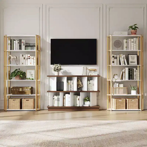 Mobile contenitore a 8 cubi, scaffale aperto con 10 pannelli