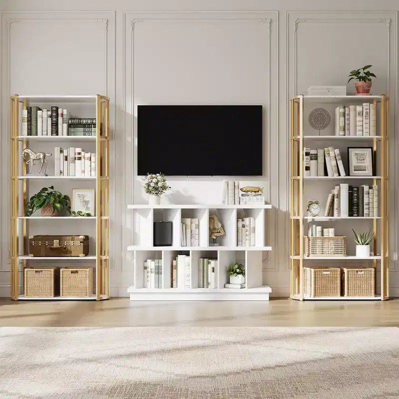 Mobile contenitore a 8 cubi, scaffale aperto con 10 pannelli