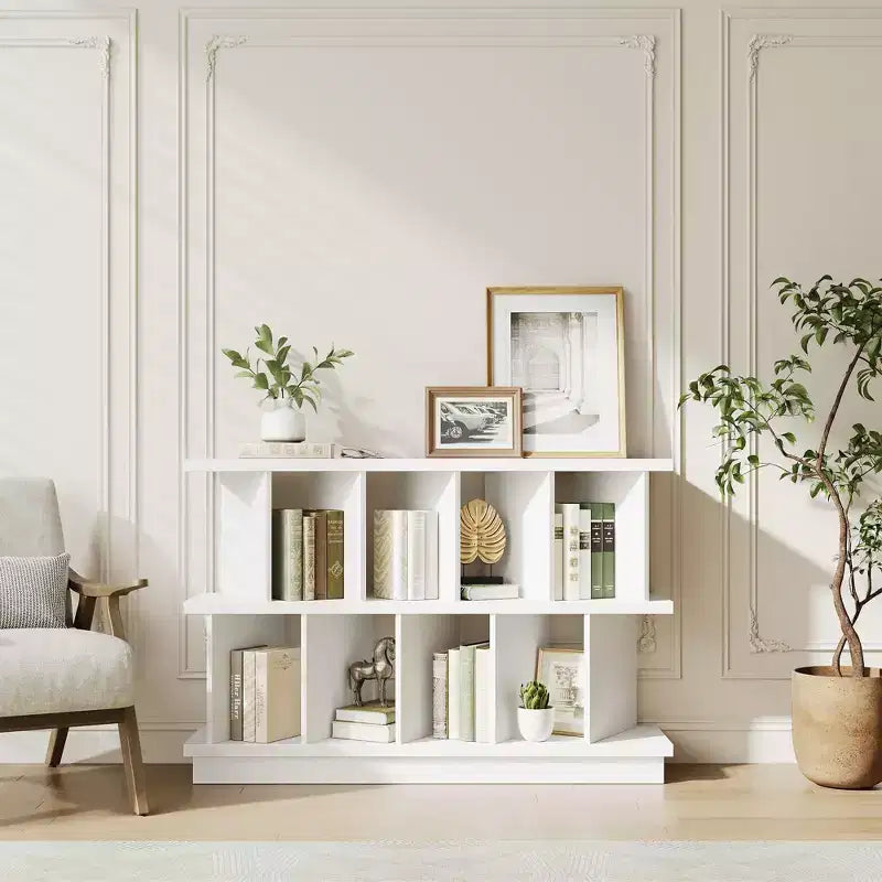 Mobile contenitore a 8 cubi, scaffale aperto con 10 pannelli