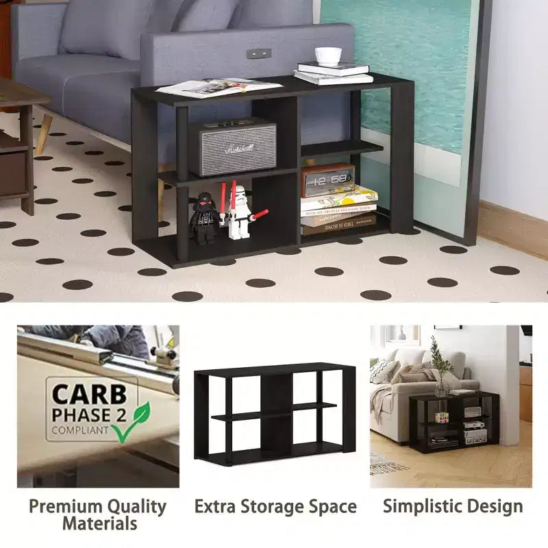 Tavolino da Caffè a 3 Ripiani HOMLUX con Scaffali Aperti Tavolino d'Appoggio Piccolo per Soggiorno Camera da Letto