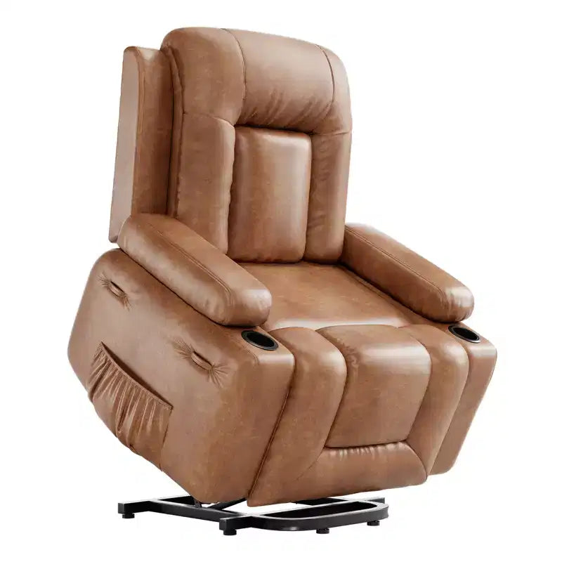 Poltrona reclinabile elettrica alzapersona in pelle PU, reclinabile regolabile, divano singolo ergonomico, per soggiorno