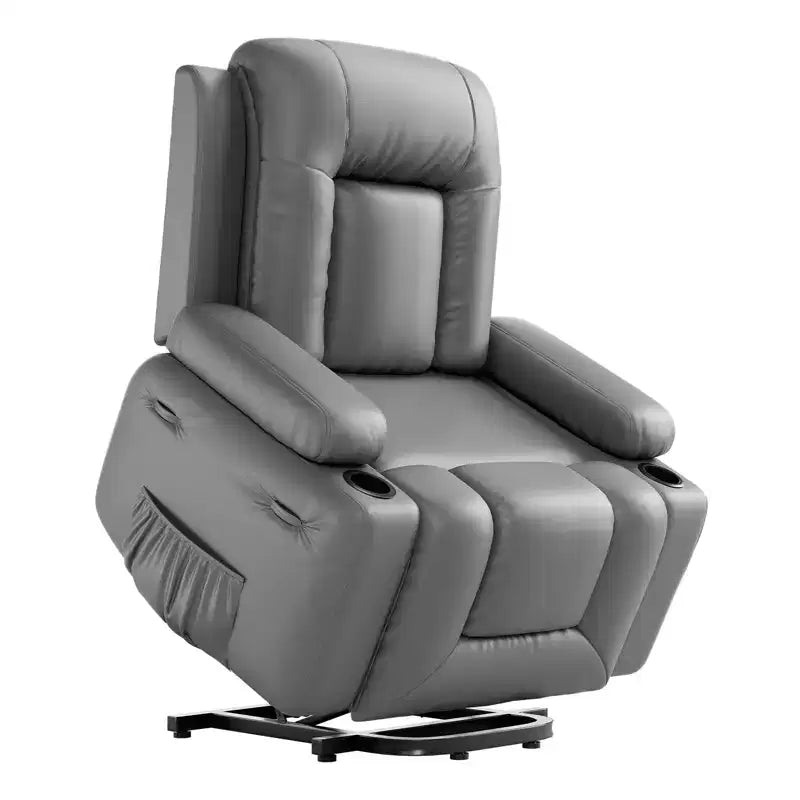 Poltrona reclinabile elettrica alzapersona in pelle PU, reclinabile regolabile, divano singolo ergonomico, per soggiorno