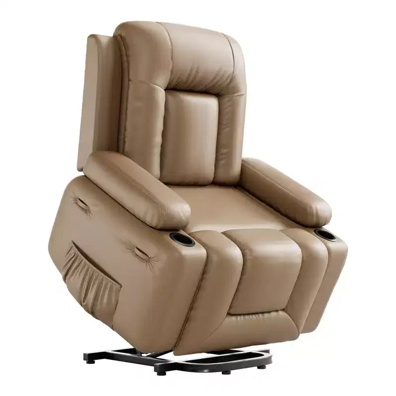 Poltrona reclinabile elettrica alzapersona in pelle PU, reclinabile regolabile, divano singolo ergonomico, per soggiorno