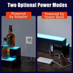 Mensola per Liquori Illuminata a LED a 2/3/4 Livelli - Portabottiglie in Acrilico Retroilluminato con Telecomando/Controllo Tramite App, Elegante Supporto per Bar di Casa, Vino e Whiskey
