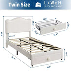 Struttura letto per bambini, materasso per bambini piccoli con testiera e cassetti contenitore, realizzato con robuste doghe in legno, facile da montare, non richiede materasso a molle.
