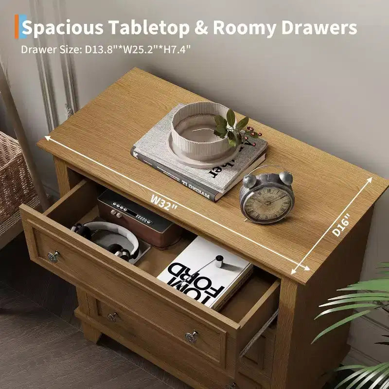 Cassettiera moderna a 3 cassetti, mobile contenitore in legno con eleganti maniglie in metallo, cassettiera compatta per camera da letto, soggiorno, ingresso, corridoio