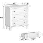 Cassettiera moderna a 3 cassetti, mobile contenitore in legno con eleganti maniglie in metallo, cassettiera compatta per camera da letto, soggiorno, ingresso, corridoio