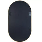 Specchio da parete ovale con cornice in lega di alluminio nera da 20 x 33 pollici per mobile bagno