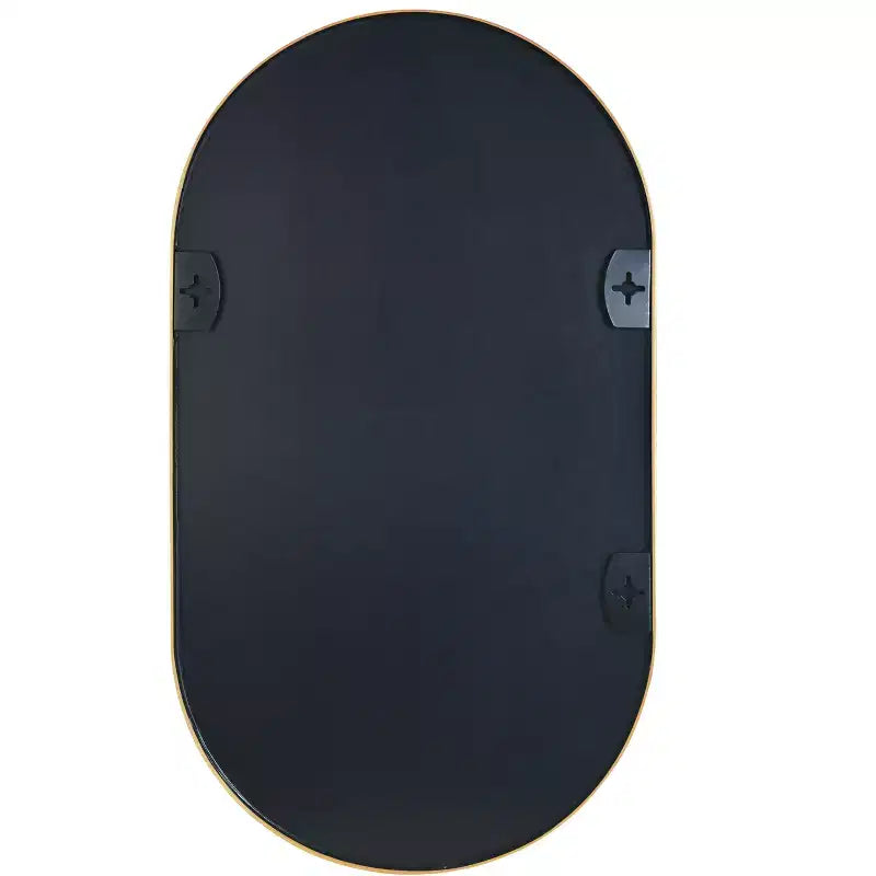 Specchio da parete ovale con cornice in lega di alluminio nera da 20 x 33 pollici per mobile bagno