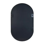 Specchio da parete ovale con cornice in lega di alluminio nera da 20 x 33 pollici per mobile bagno