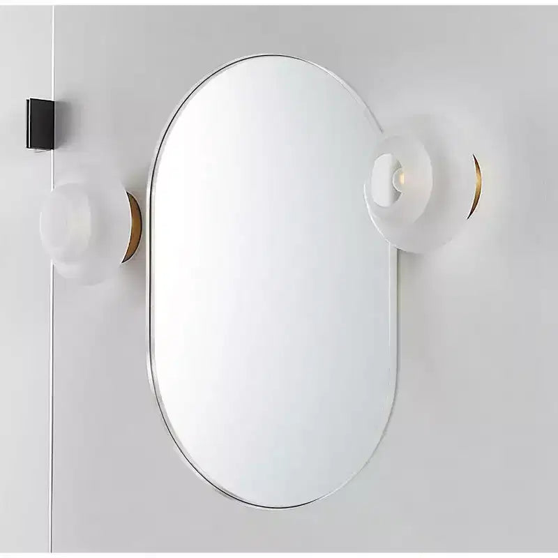 Specchio da parete ovale con cornice in lega di alluminio nera da 20 x 33 pollici per mobile bagno