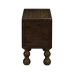 Tavolino da salotto rettangolare vintage Okak con cassetto, tavolino con gambe e superficie in legno, tavolino stretto salvaspazio per soggiorno