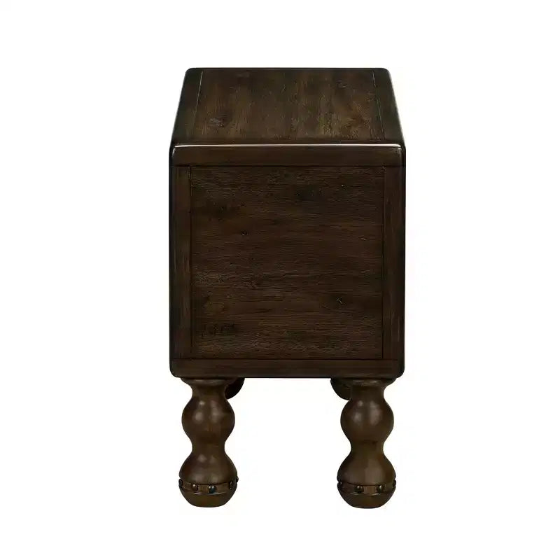 Tavolino da salotto rettangolare vintage Okak con cassetto, tavolino con gambe e superficie in legno, tavolino stretto salvaspazio per soggiorno