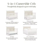 Culla convertibile 4-in-1 Darlington Namesake - Bianco caldo