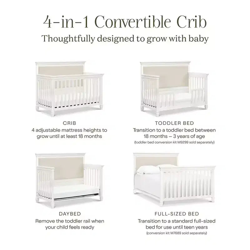 Culla convertibile 4-in-1 Darlington Namesake - Bianco caldo
