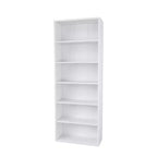 Homez Scaffale libreria etagere in legno a 6 ripiani alto 160 cm con ripiani regolabili