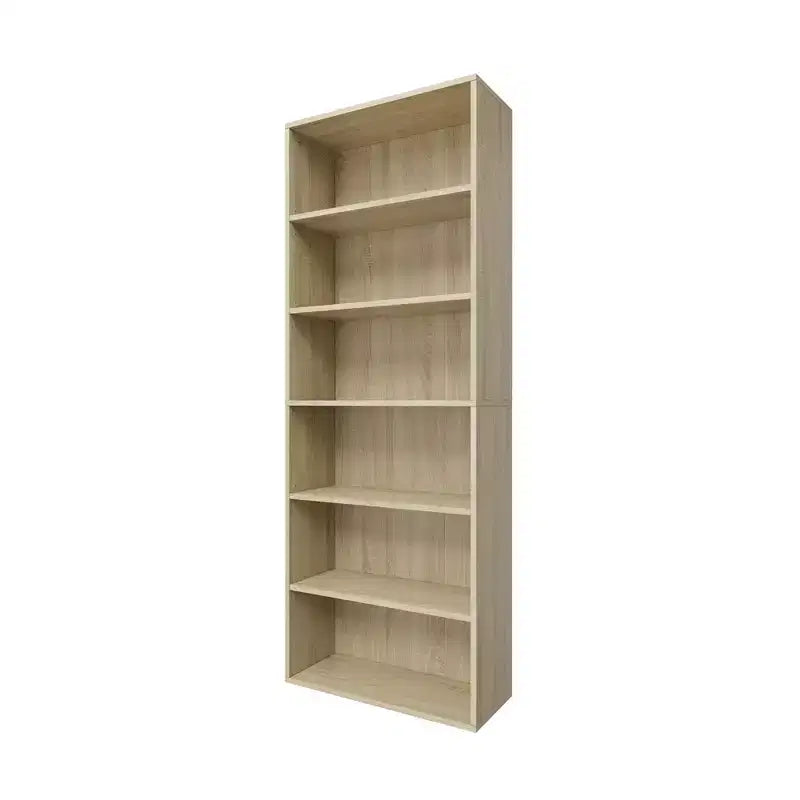 Homez Scaffale libreria etagere in legno a 6 ripiani alto 160 cm con ripiani regolabili