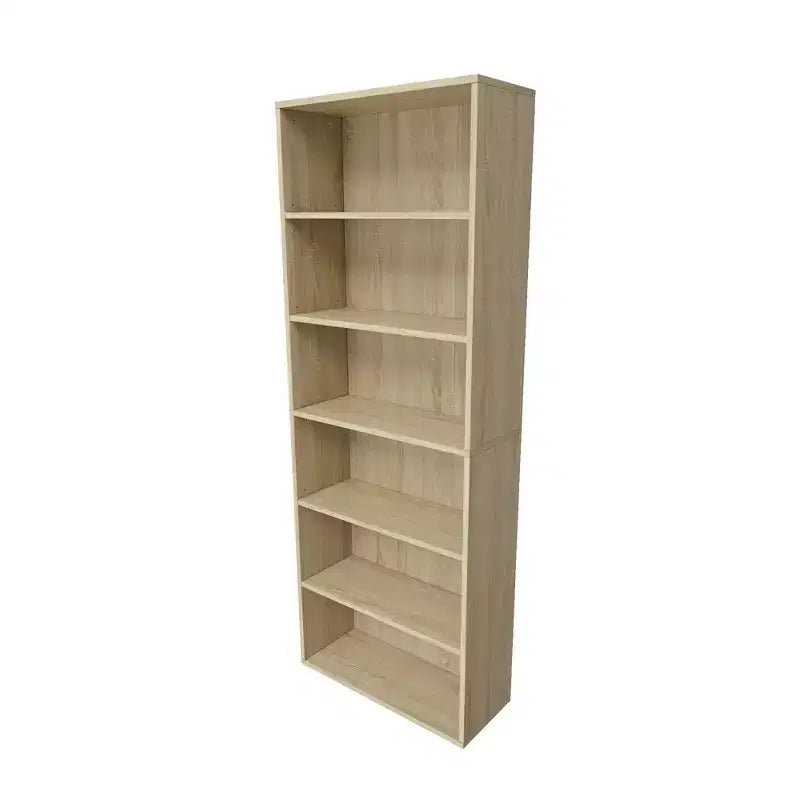 Homez Scaffale libreria etagere in legno a 6 ripiani alto 160 cm con ripiani regolabili