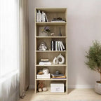 Homez Scaffale libreria etagere in legno a 6 ripiani alto 160 cm con ripiani regolabili