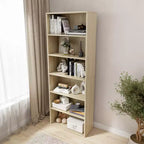Homez Scaffale libreria etagere in legno a 6 ripiani alto 160 cm con ripiani regolabili